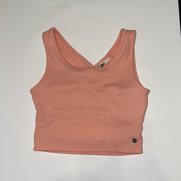 Pink Roxy Tank Crop Top - Picture 1 of 4